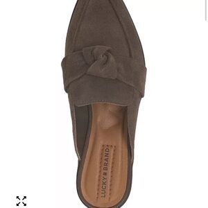 Lucky Brand Women's Dark Brown Suede Mules